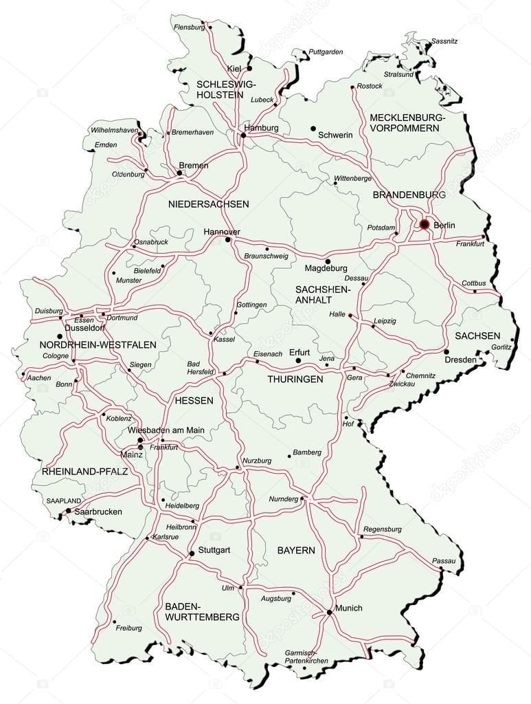 Alemanha autobahn mapa