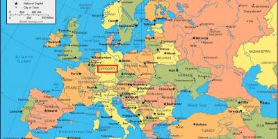 Mapa da Alemanha e europa