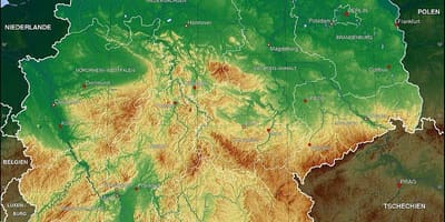 Mapa da Alemanha elevação