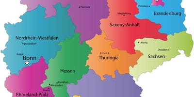 Mapa da Alemanha, estado