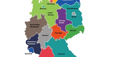 Alemanha, regiões de mapa de