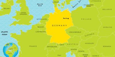 Alemanha e países vizinhos mapa