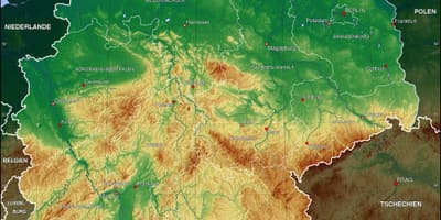 Mapa da Alemanha física